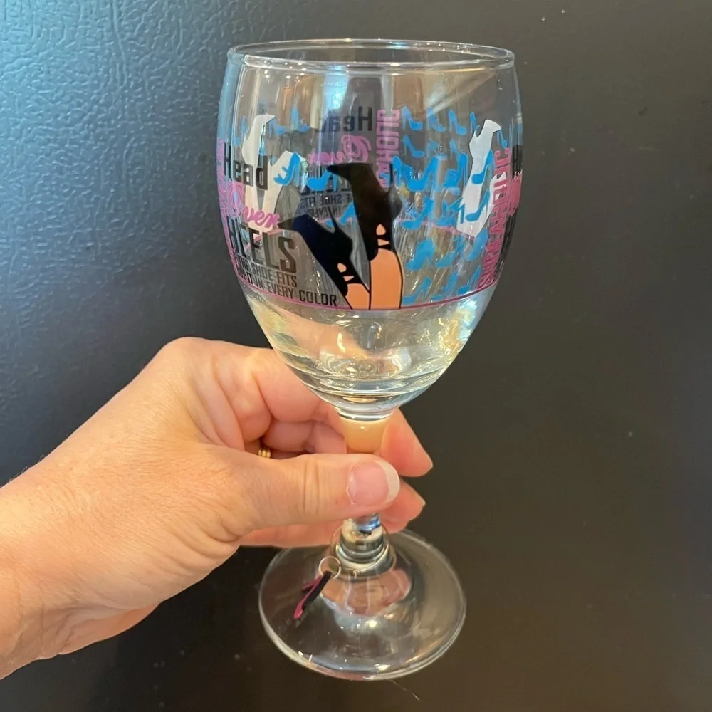 Wine Glass Head over Heels Shoe Shopaholic